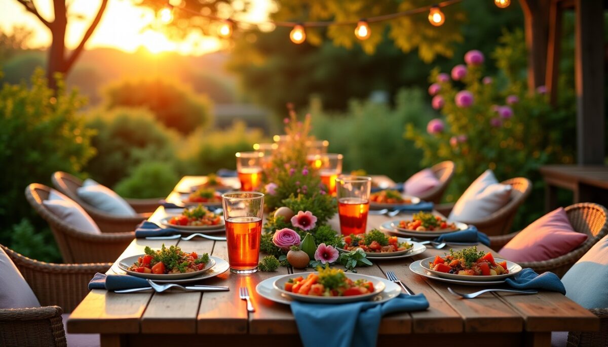 Les incontournables pour des repas chaleureux et conviviaux en plein air dans votre jardin